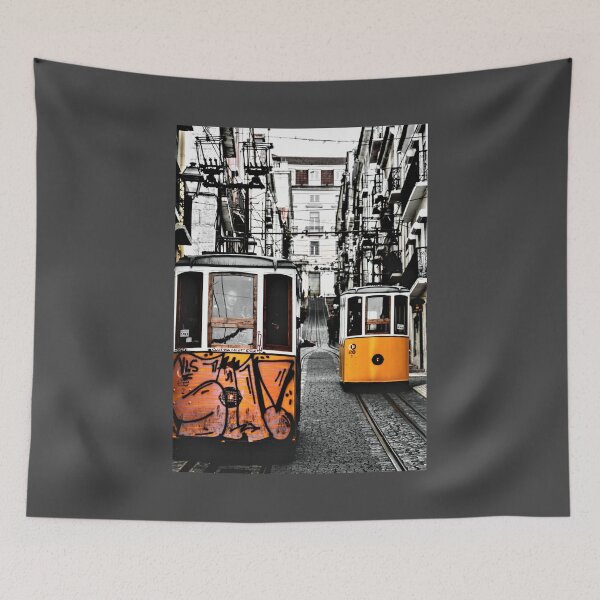 Item preview, Trams on Lisbon street designed and sold by nikstol.
