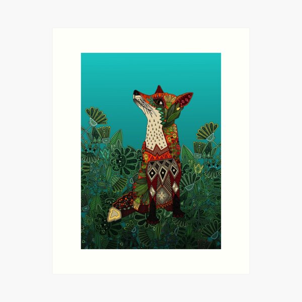 Item preview, floral fox designed and sold by scrummy.