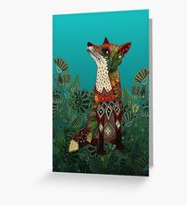 floral fox Greeting Card