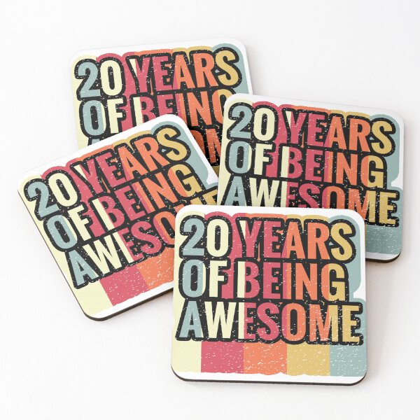 Item preview, 20 Years Of Being Awesome - Splendid 20th Birthday Gift Ideas designed and sold by Assla ⭐⭐⭐⭐⭐.