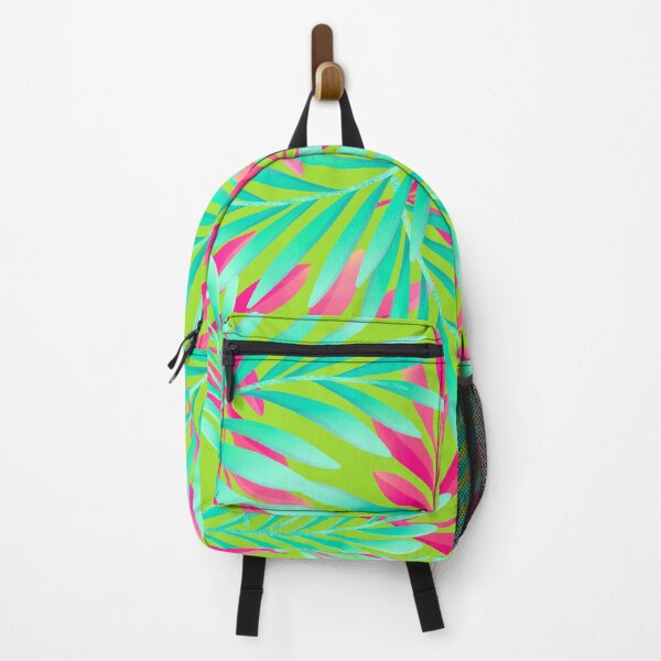 Item preview,  Neon Green and Hot Pink Botanical Leaf Pattern designed and sold by Sassy Norshi.