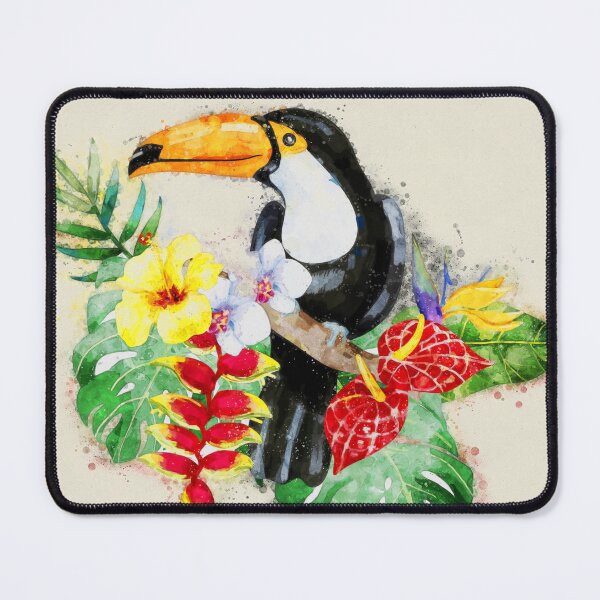 Item preview, Watercolor Toco Toucan Bird Portrait, Toco Toucan Bird Illustration Watercolor, Cute Toco Toucan Bird Watercolor Painting, Toco Toucan Tropical Bird Art designed and sold by Trendymotion.