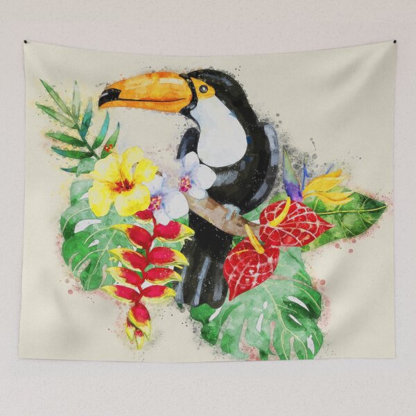 Item preview, Watercolor Toco Toucan Bird Portrait, Toco Toucan Bird Illustration Watercolor, Cute Toco Toucan Bird Watercolor Painting, Toco Toucan Tropical Bird Art designed and sold by Trendymotion.
