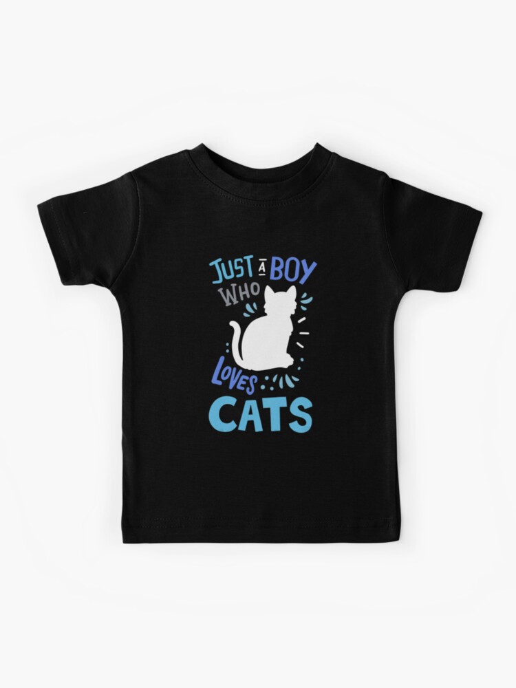Cool Cat Shirt Cool Blue Cat Shirts for Boys Cat Gifts for
