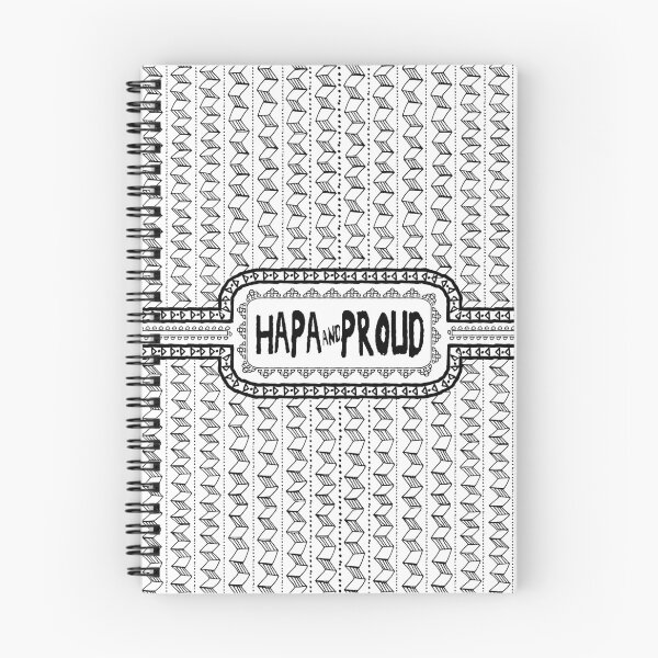 Item preview, Hapa & Proud - Happa - in Black and White Line Drawing designed and sold by MadZakkaGraphic.