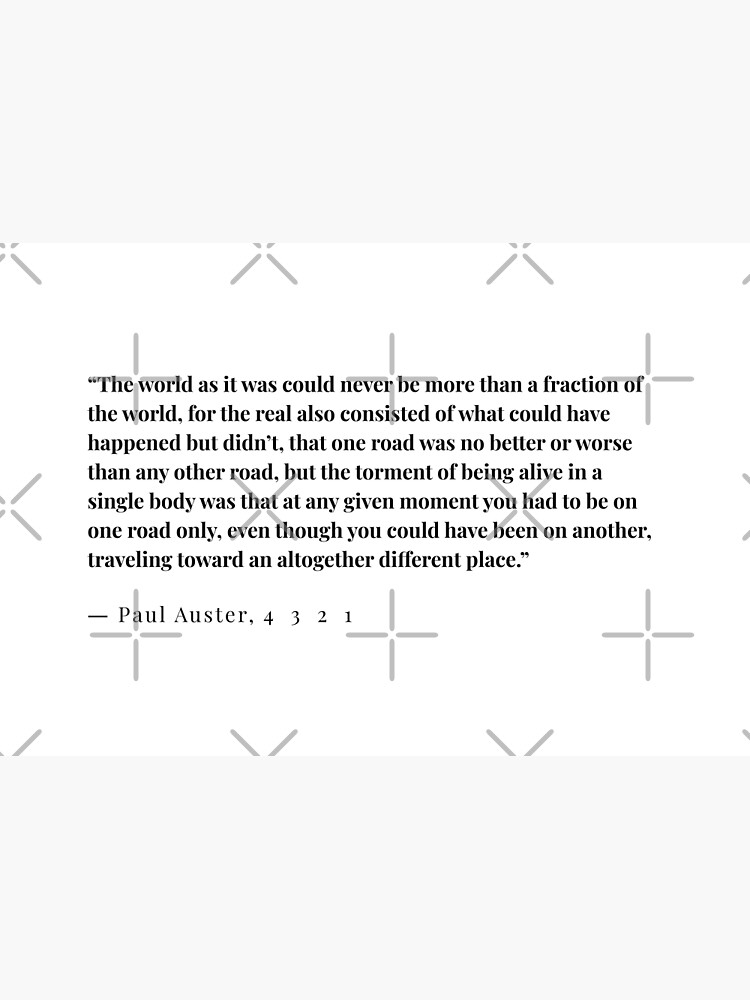 4 3 2 1 - Paul Auster quote Sticker by annaspoljar