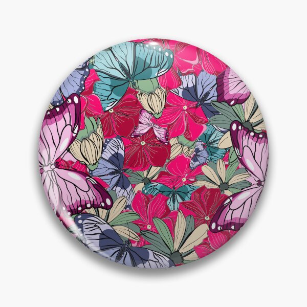 Item preview, Butterfly dance floral pattern designed and sold by Mashusha-art.