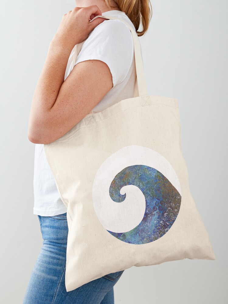 Thumbnail 1 of 5, Tote Bag, Street art style wave I designed and sold by GillianAdams.