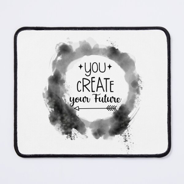 Item preview, You Create Your Future Inspirational Quote | Black Watercolour Circle Border: designed and sold by LifeAndWonder.