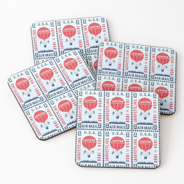 Item preview, Air Mail Balloon Vintage Postage Stamp designed and sold by Factory57.
