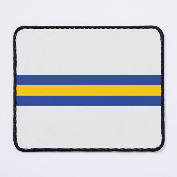 Aperçu de l'œuvre Conception de bar de couleurs Leeds blanc bleu et jaune créée et vendue par Sporting Colour.