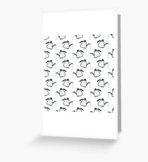 kettle for coffee seamless doodle pattern Greeting Card