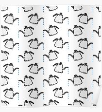 kettle for coffee seamless doodle pattern Poster