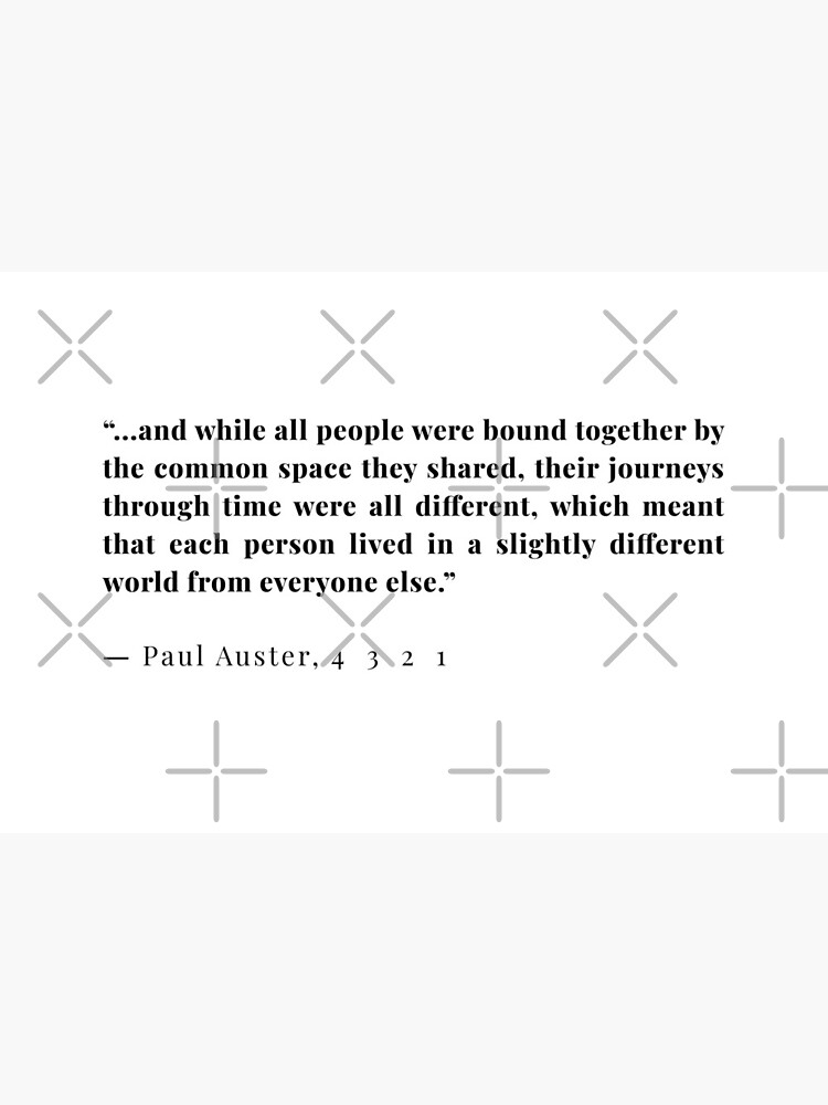 4 3 2 1 - Paul Auster quote Art Board Print by annaspoljar