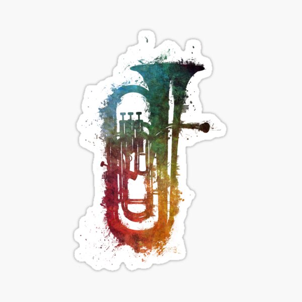 euphonium music art Sticker