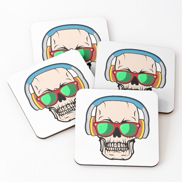 Item preview, Gamer Skull With Headphones and Sunglasses designed and sold by CreativeCranium.