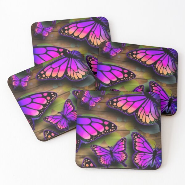 Item preview, Amazing summer neon butterflies pattern designed and sold by SKMAXX.