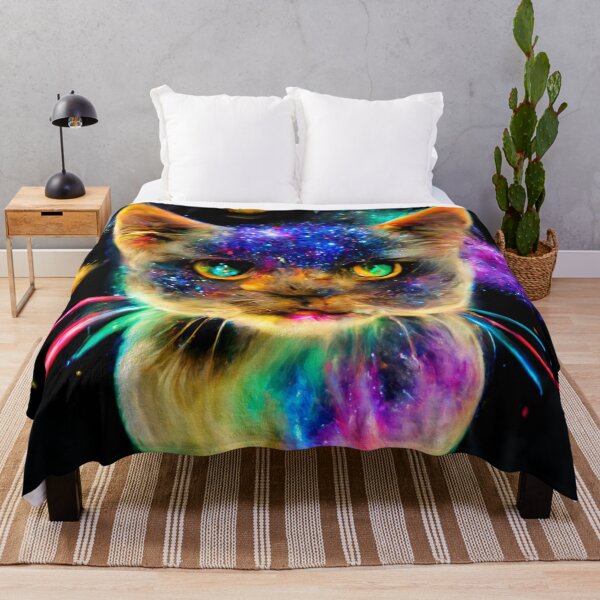 Item preview, Colorful Universe Space Cat designed and sold by MythicPrompts.