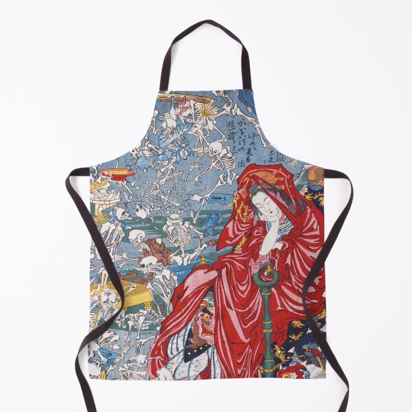 Item preview, Japanese Hell Courtesan Beautiful Dark Art Design Skeletons designed and sold by Yumede.