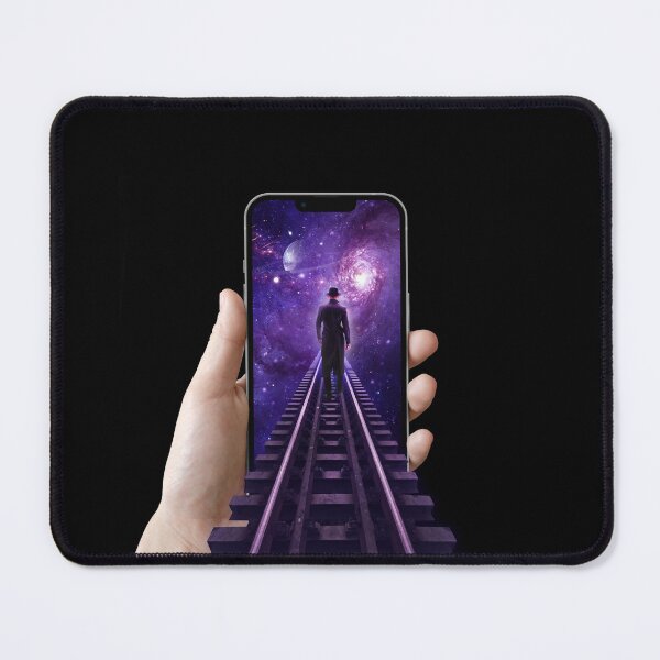 Item preview, The man who walks from the railroad to the galaxy via cellphone designed and sold by ApurwaArtShop.