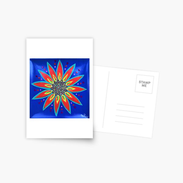 Flower on a platter Postcard