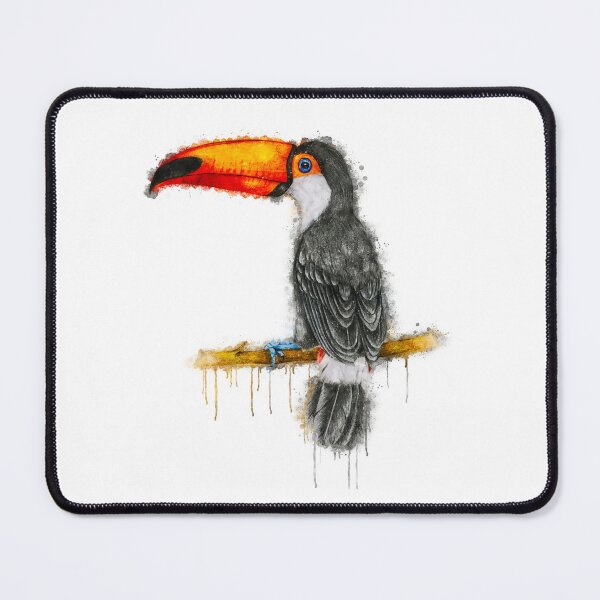 Item preview, Watercolor Toco Toucan Bird Portrait, Toco Toucan Bird Illustration Watercolor, Cute Toco Toucan Bird Watercolor Painting, Toco Toucan Tropical Bird Art designed and sold by Trendymotion.