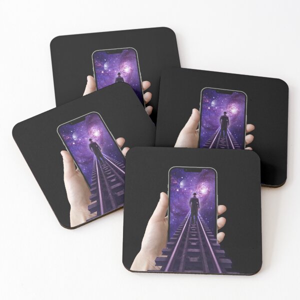 Item preview, The man who walks from the railroad to the galaxy via cellphone designed and sold by ApurwaArtShop.