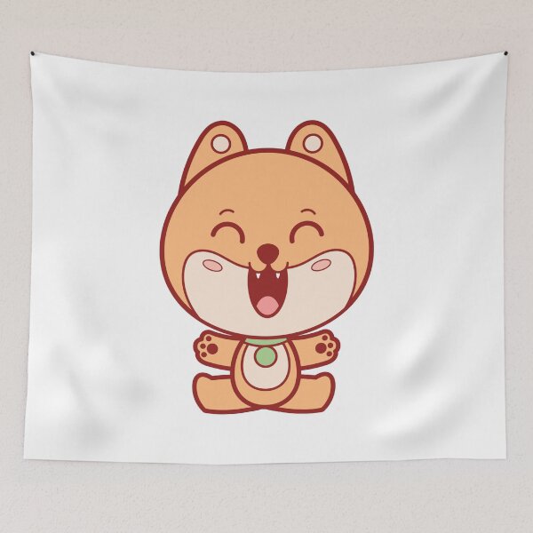 Item preview, Happy Laughing Kawaii Brown Kitty Cat designed and sold by CreativeCranium.