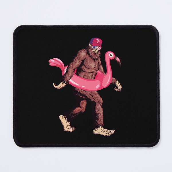 Item preview, Pool Party Bigfoot Flamingo Pink Float Summer Holiday Beach designed and sold by GraphifyArt.