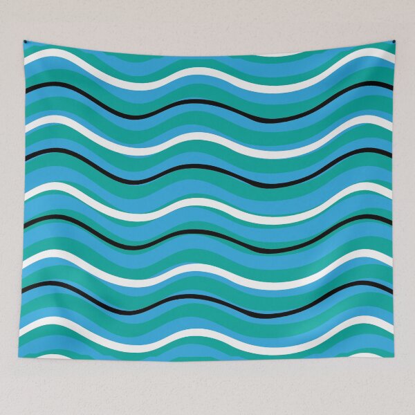 Item preview, Summertime Wavy Lines Pattern designed and sold by FengShuiLounge.
