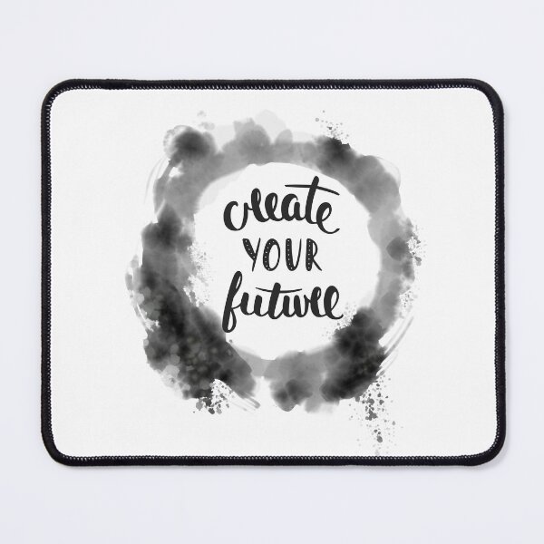 Item preview, Create Your Future Inspirational Quote | Black Watercolour Circle Border: designed and sold by LifeAndWonder.