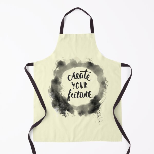 Item preview, Create Your Future Inspirational Quote | Black Watercolour Circle Border: designed and sold by LifeAndWonder.