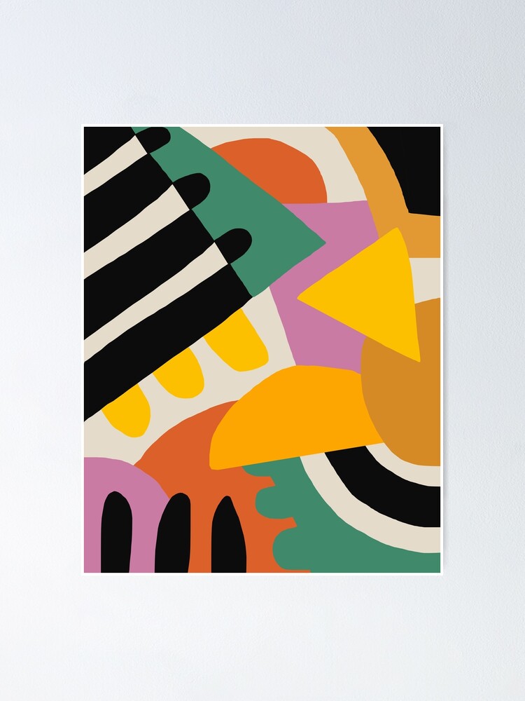 Abstract art print 80s style