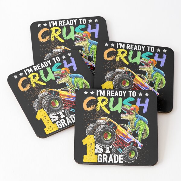 Item preview, Ready to Crush 1st Grade Dinosaur Monster Truck Back to School For Boys  designed and sold by anes18.