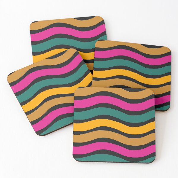 Item preview, Abstract waves retro 80s colors designed and sold by juliaemelian.