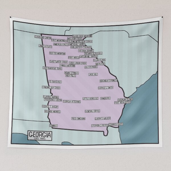 Item preview, Georgia State Parks Map designed and sold by FinlayMcNevin.