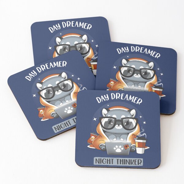 Item preview, Nocturnal Personality - Cute Nerdy Racoon designed and sold by Snouleaf.