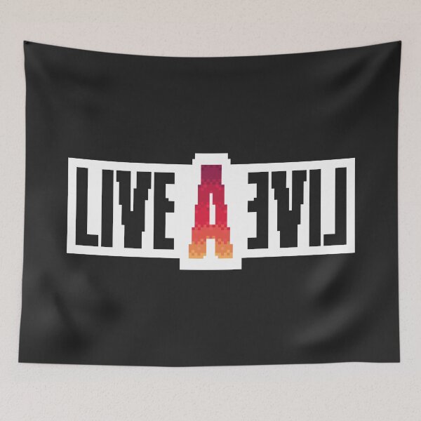 Item preview, Live A Live™ - Pixel Art Logo (Black Letters) designed and sold by SWISH-Design.