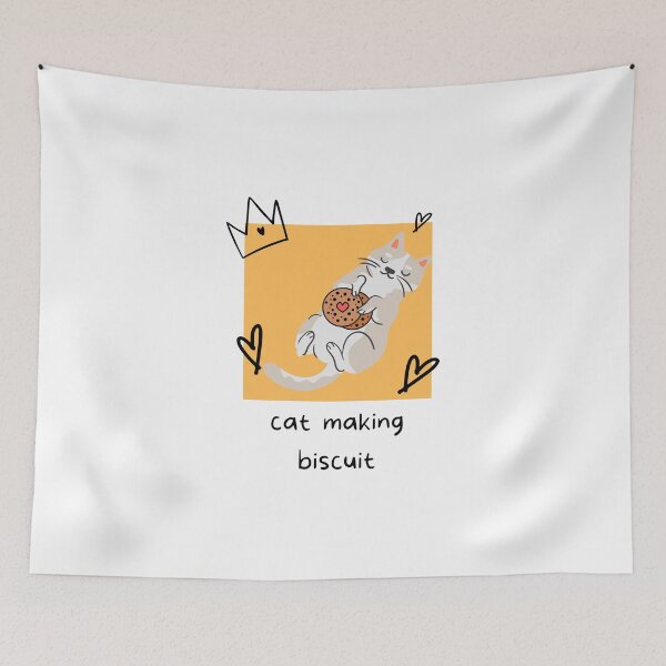 Item preview, cat making biscuits designed and sold by PaulGoldStore.