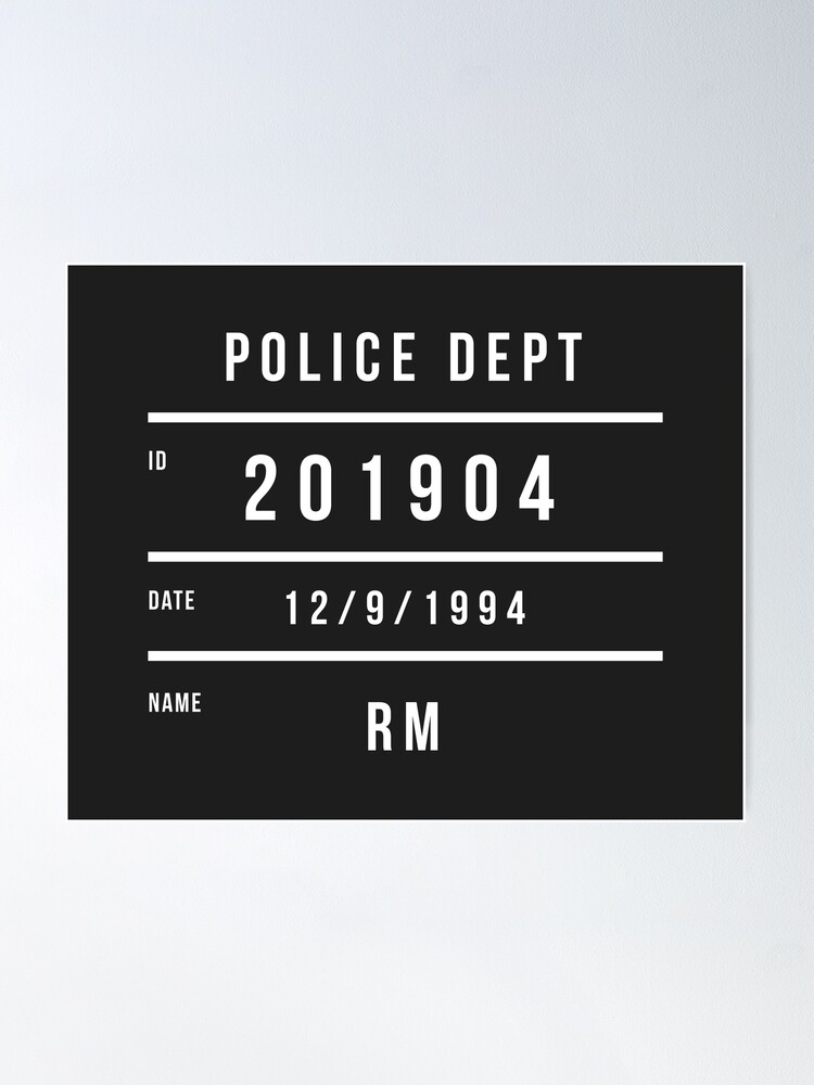 by onastarrynight (Namjoon) police for Redbubble Poster dept – Sale sign\