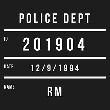 Butter for RM police Redbubble (Namjoon) sign\