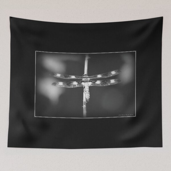 Item preview, 12-Spotted Skimmer Dragonfly (Male) - in Black and White designed and sold by Deb  Badt-Covell.