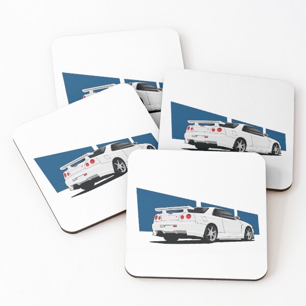 Item preview, Nissan GTR-34 Vector Art designed and sold by JonasJunqueira.