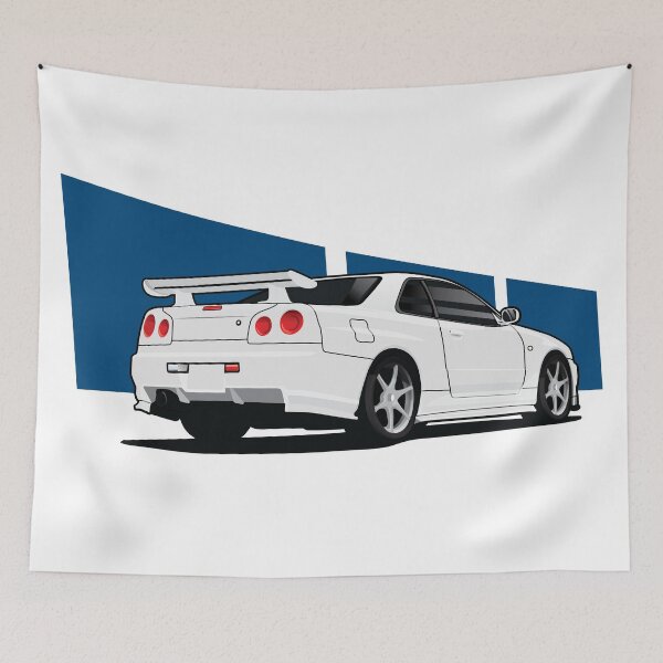 Item preview, Nissan GTR-34 Vector Art designed and sold by JonasJunqueira.