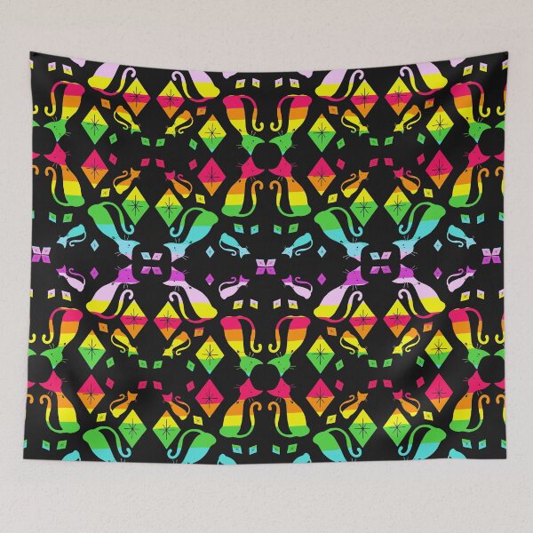 Item preview, Rainbow Atomic cat pattern  designed and sold by bramblewood56.