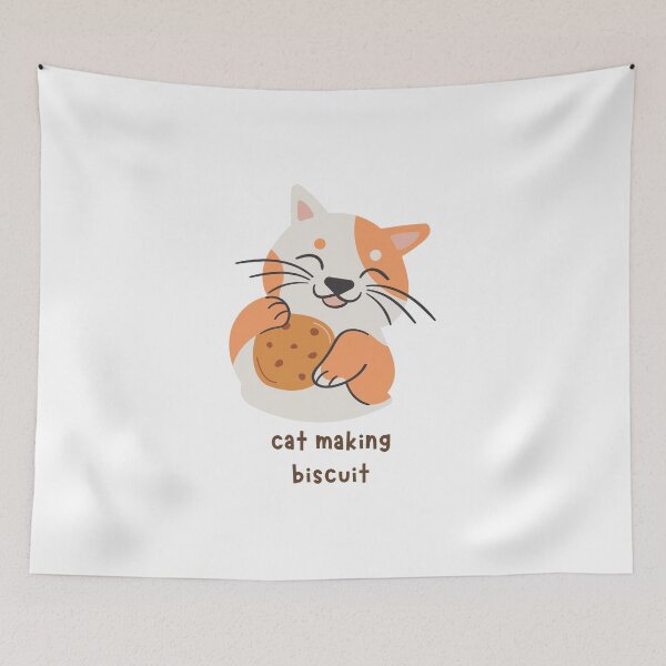 Item preview, cat making biscuits designed and sold by PaulGoldStore.