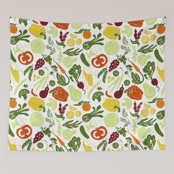 Item preview, Mixed Vegetable Fruit Pattern 9 designed and sold by NobleForte.