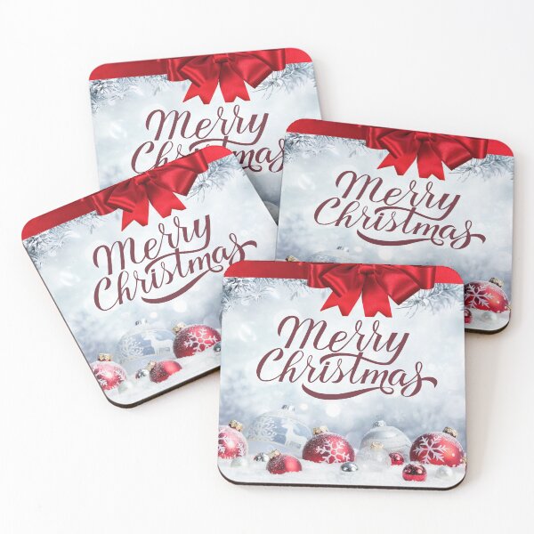 Item preview, Merry Christmas White and Red Snowflake Ornaments designed and sold by silviaol.