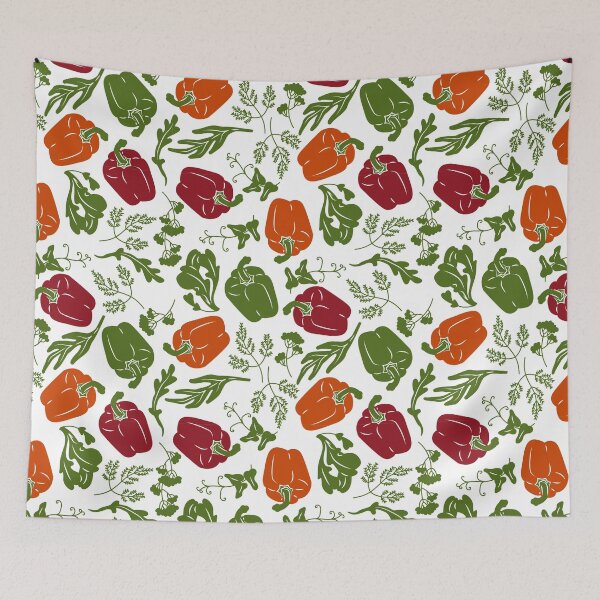 Item preview, Bell Peppers Vegetable Pattern 14 designed and sold by NobleForte.