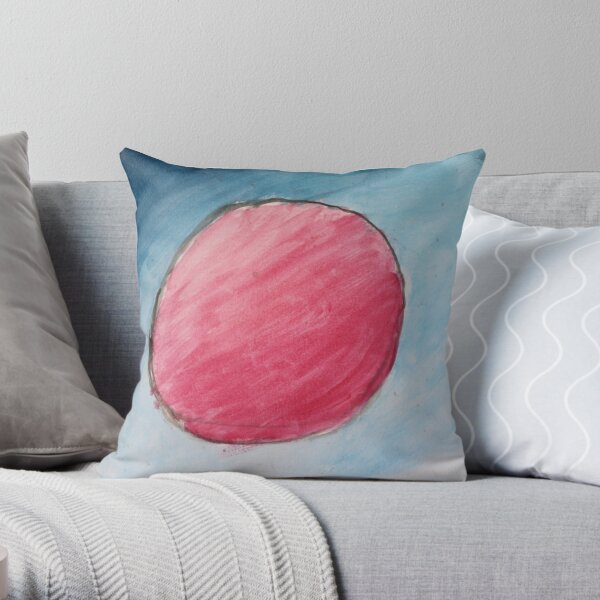 Orb, handpainted watercolour Throw Pillow
